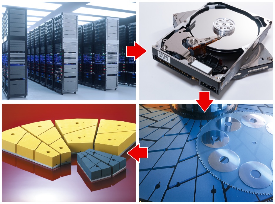 パソコン、データセンターとクリスタル砥石